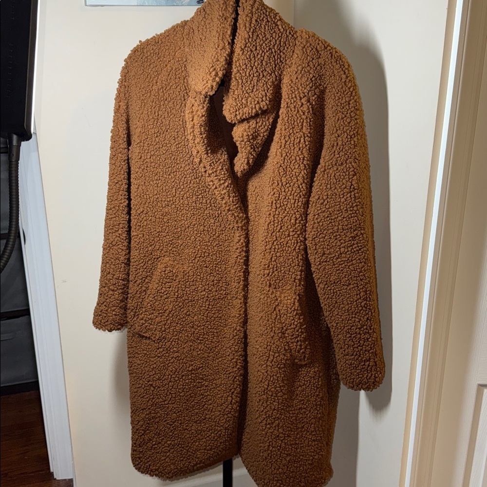 No Longer Available BCBGeneration Long Faux Fur Teddy Coat